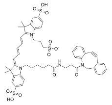 DBCO-Sulfo-Cy5，CAS#: 1564286-24-3，水溶性菁染料