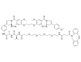 DBCO-PEG4-VA-SG3132，CAS:2241644-09-5，二苯基環辛炔-四聚乙二醇-VA-SG3132