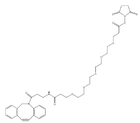 DBCO-PEG5-NHS Ester，cas：1378531-80-6，二苯基環辛炔-五聚乙二醇-活性酯