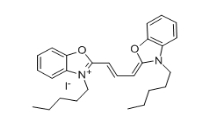 53213-81-3；3,3＇-Di-n-pentyloxacarbocyanine iodide；3,3＇-二戊基氧雜羰花青碘化物	